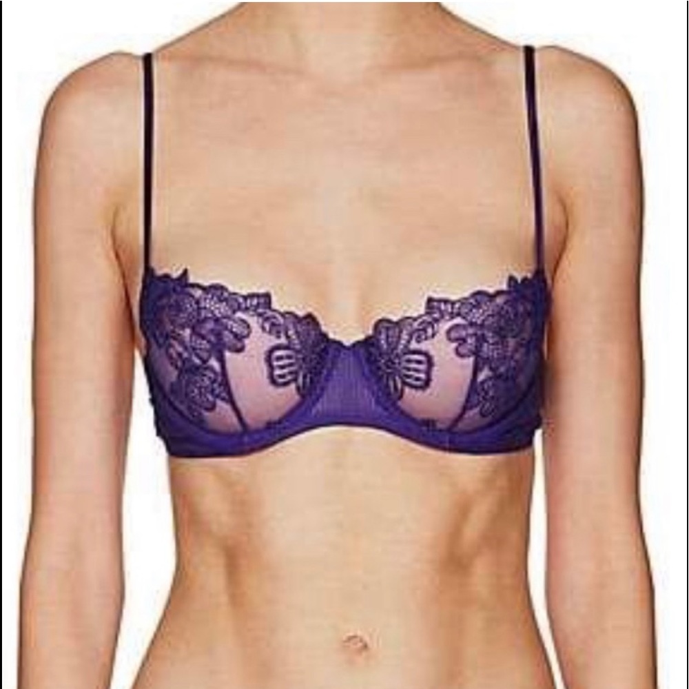 La Perla English Rose Lace Demi Bra RARE